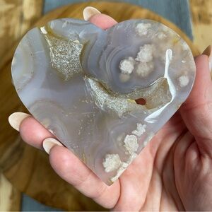 Heart Shaped Agate polished crystal